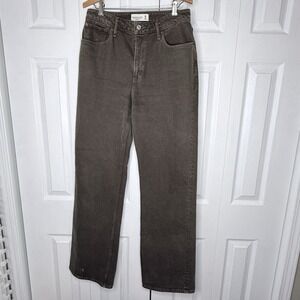 Abercrombie‎ & Fitch The 90s Relaxed Jean High Rise Brown Women's Size 28/6x32